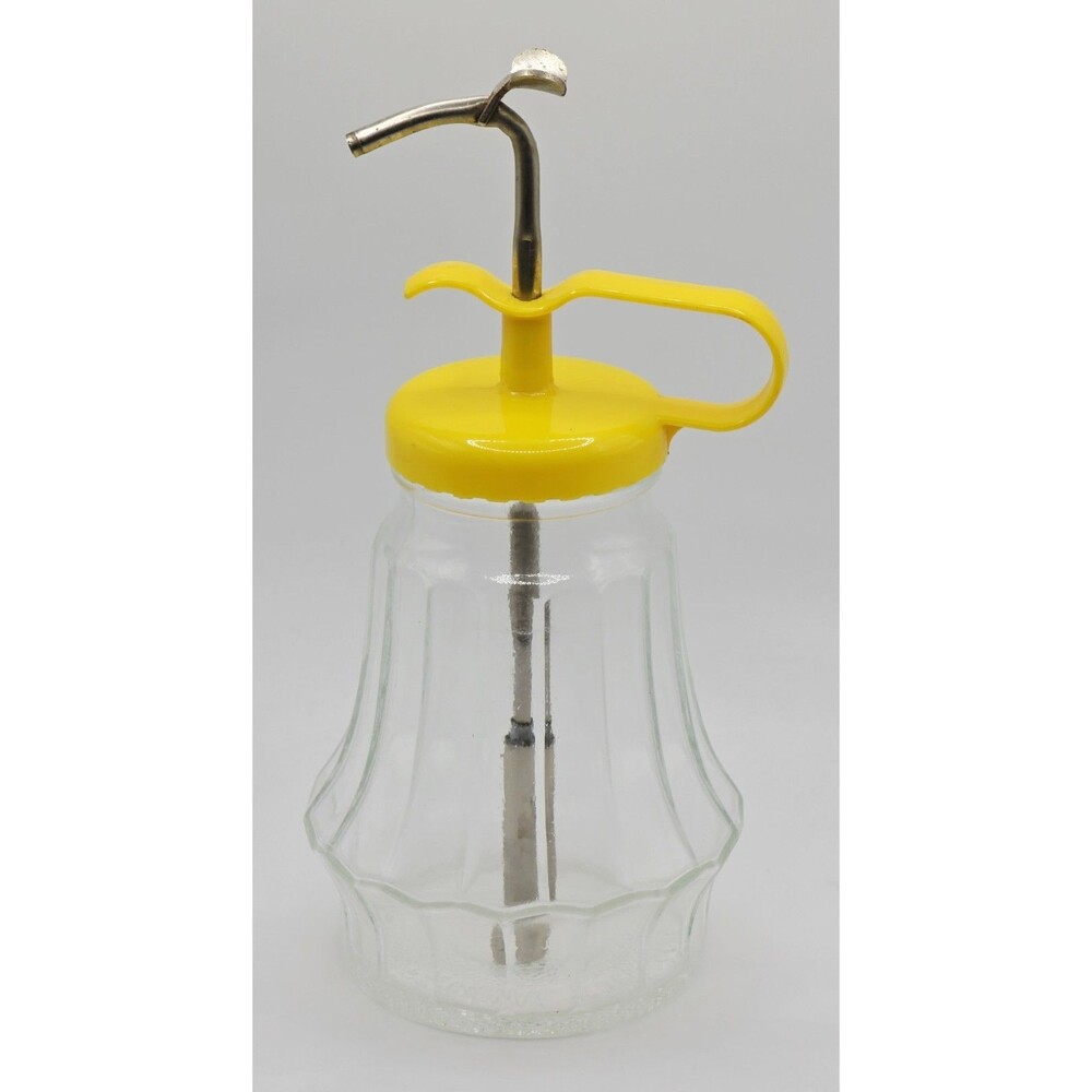 Vintage Yellow Pitcher Mister Serving Bottle Plastic Top, Federal Tool Corp